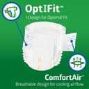 FitRight Ultra Heavy Absorbency Adult Diapers for Men & Women, Waist Size: Medium 32-44 inches, OptiFit Incontinence Disposable Briefs with Leak Protection for Seniors, 80 Count (M)