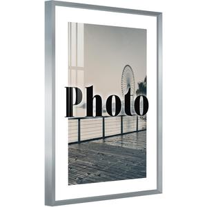 16x16 Metal Picture Frame, 16x16 Aluminum Picture Frame With Acrylic Sheet Covering Wall And Tabletop Display Home Decor, Poster Frame, Wall Hook - Set Of 1, Silver Gray