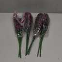 RECUTMS 8 Bundles Artificial Flowers Fake Outdoor Plants Faux Lavender Flower Plastic Shrubs Faux Flowers Fake Ferns Winter Artificial Fowers for Outdoors Indoor Outside Hanging Decorations (Fuchsia)