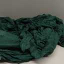 8 Pack 10Ft Dark Green Cheesecloth Table Runner 35x120 inch Boho Gauze Cheese Cloths Table Runners Long Wrinkled Sheer Romantic Table Runner for Wedding Bridal Shower Birthday Party Table Decor