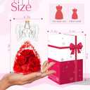 Agrul Mothers Day Flowers Gifts for Mom Women,Forever Real Roses in Angel Figurines,Mothers Day Roses Gifts for Grandma Wife/Red