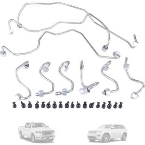 9Pcs Fuel Injector Lines Kit Compatible for Dodge Ram 1500 & Grand Cherokee 2014-2019 3.0L V6 Eco Diesel Engine Injector Fuel Supply Line Injector Connecting Rods Replaces# 68334956AA