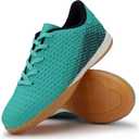 Hawkwell Unisex-Child Athletic Lace Up Boys Girls Indoor Trainer Soccer Shoe (Toddler/Little Kid/Big Kid) (Green)