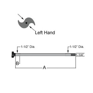 HALDEX CS41227 Air Brake Camshaft Rear, Right Side, Trailer Axle, for Use with Dexter 12 1/4 in. Brakes, 23.38 in. Camshaft Length for Midland