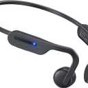 Bone Conduction Headphones, Open Ear Headphones Bluetooth 5.4 with Mic, Wireless Running Headphones 10H Playtime, Waterproof Sport Earbuds Suitable for Cycling, Black