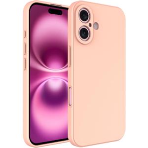2 x iPhone 16 Plus Case, Slim Thin Ultra Flexible Silicone Phone Case for iPhone 16 Plus, Gel Rubber Soft Skin Silicone Protective Case, Feels Good to Touch, Drop Protection (Pink)