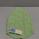 Queenmore Small Dog Pullover Sweater, Cold Weather Cable Knitwear, Classic Turtleneck Thick Warm Clothes for Chihuahua, Bulldog, Dachshund, Pug, Yorkie (Green, Medium)