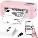 Bluetooth Thermal Label Printer, 4x6 Shipping Label Printer for Small Business, Compatible with Android, Windows, iPhone, Mac, Widely Used for Amazon, Shopify, Ebay, USPS, Etsy,FedEx (Pink)