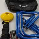 Agility Ladder Speed Training Equipment Set-20ft Agility Ladder,12 Soccer Cones,4 Hurdles, Jump Rope, Running Parachute| Basketball Football Soccer Training Equipment for Kids Youth Adults (Yellow Blue)