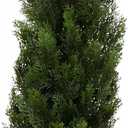 Nearly Natural 4ft Faux Cedar Tree with Nursery Planter - UV Resistant Artificial Pine with 1,000 Lifelike Tips for Outdoor Front Porch, Patio, and Entryway