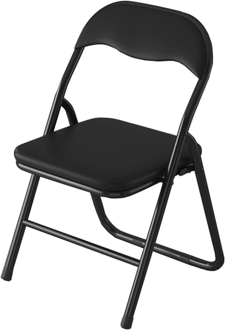 Home Folding Chair Backrest Chair Computer Chair Dormitory Chair Portable Office Chair Conference Chair Adult Simple Stool 1piece(Black)
