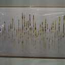 Canvas Wall Art Modern Abstract Artwork Canvas Prints White Background Golden Decoration Golden Years Framed Canvas Picture Contemporary Wall Art Bedroom Living Room Office Decoration Ready To Hang 29"x58"