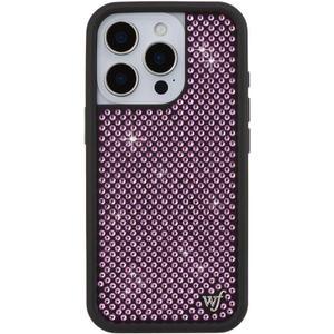 Wildflower Cases - Compatible with iPhone 16 Pro | Protective Black Bumper, 6.5ft Drop Test Certified, Women Owned Small Business | Trendy Sparkle New Cute Diamond | Rhinestone Collection - Pink