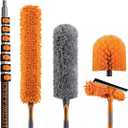 36 Foot High Reach Duster Kit with 5-30 ft Extension Pole // High Ceiling Dusting and Window Cleaning Kit with Telescopic Pole // Window Washer & Squeegee, Cobweb Duster, Fan Blade and Feather Dusters. Only 2 Pcs, Please Look at the Photo.