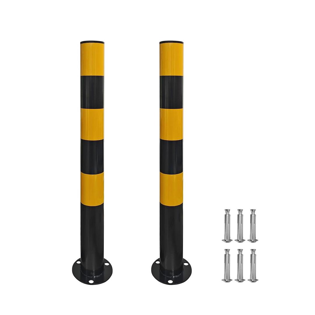 Safety Bollard Post, Heavy Duty Steel Traffic Bollard with Anchor Bolts
30 Inch Yellow Parking Barrier Post for Driveways, Parking Lots, Sidewalks, Storefronts & Traffic Control 2-Pack