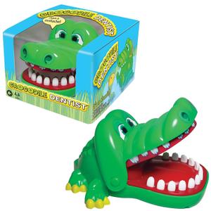 Crocodile Dentist by Winning Moves Games USA, Press Your Luck No Loose Parts Self Contained Game for 1 to 4 Players, Ages 4+ Crocodile Dentist by Winning Moves Games USA, Press Your Luck No Loose Parts Self Contained Game for 1 to 4 Players, Ages 4+