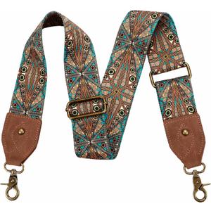 Purse Strap, 2"Cowhide Head Wide Shoulder Strap Adjustable Replacement,Retro Personalized Printing Multi-pattern Crossbody Bag Straps for Handbag,Crossbody Bags,Shoulder Bags(Bohemian style)