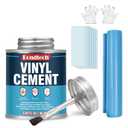 Vinyl Cement, Vinyl Glue High Strength, Waterproof PVC Cement, Pool Liner Patch Kit, Flexible Bond for Inflatables, PVC, Vinyl, Pool Liners, Tarps, Hot Tubs, Air Mattresses (2.02 oz)
