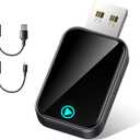 GATGOODS S2 Wireless CarPlay Adapter for iPhone, Convert Wired to Wireless, Mini USB/Type-C Design for Cars with Built-in Wired CarPlay, Plug and Play, Stable Connection, No Latency for iOS 10+