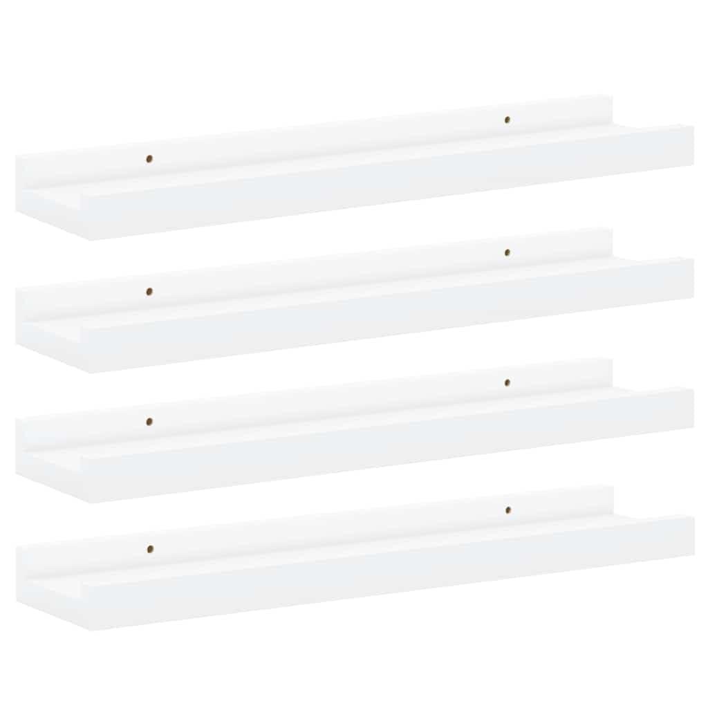 vidaXL Wall Shelves 4 pcs White 15.7"x3.5"x1.2