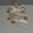 2 Sets(6 Pcs) Brass Gold Metal Taper Candle Holders Candlestick Holders, Vintage Modern Decorative Centerpiece Candlestick Holders for Table Mantel Wedding Housewarming Gift