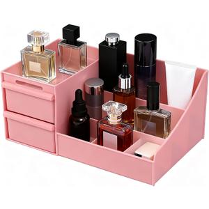 Perfume Organizer,Cologne Stand,Cologne Shelf,Perfume Stand,Organizador de Perfumes,Bathroom Countertop Storage,Shelf for Bathroom Counter, Gifts for Women,Pink