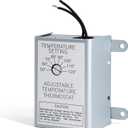 Attic Fan Thermostat Control for Power Attic Ventilators and Exhaust Fans, 120V Adjustable Thermostat Switch Replace 58033 Single Speed Precise Temperature Controller
