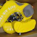 Mambobaby Float Add Tail Baby Swim Float with Canopy, Non-Inflatable Solid Baby Float, Upgrade Soft Waterproof Skin-Friendly Leather Material Infant Swim Float (Special Edition Yellow), Medium