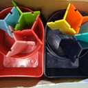 Home Queen Beach Cup Holder with Pocket, Sand Coaster Cups for Beverage, Phone, Drink, Beach Accessories for Women Family Beach Vacation, 8 Pack