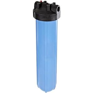 Pentair Pentek 150233 Big Blue Filter Housing, 1" NPT #20 Whole House Heavy Duty Water Filter Housing with High-Flow Polypropylene (HFPP) Cap and Pressure Relief Button, 20-Inch, Black/Blue