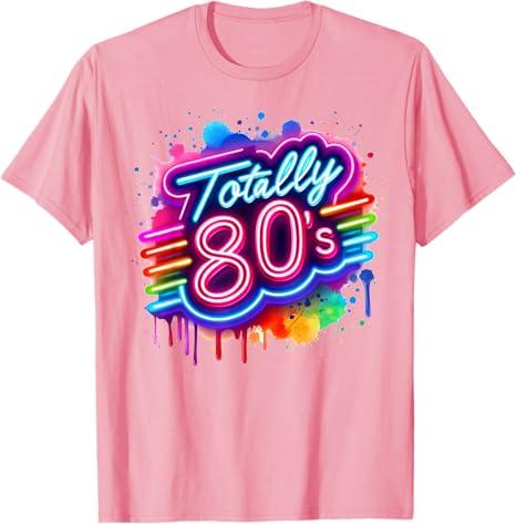 Retro 1980's Colorful Totally 80's Funny 80 Rave Theme Party T-Shirt XL