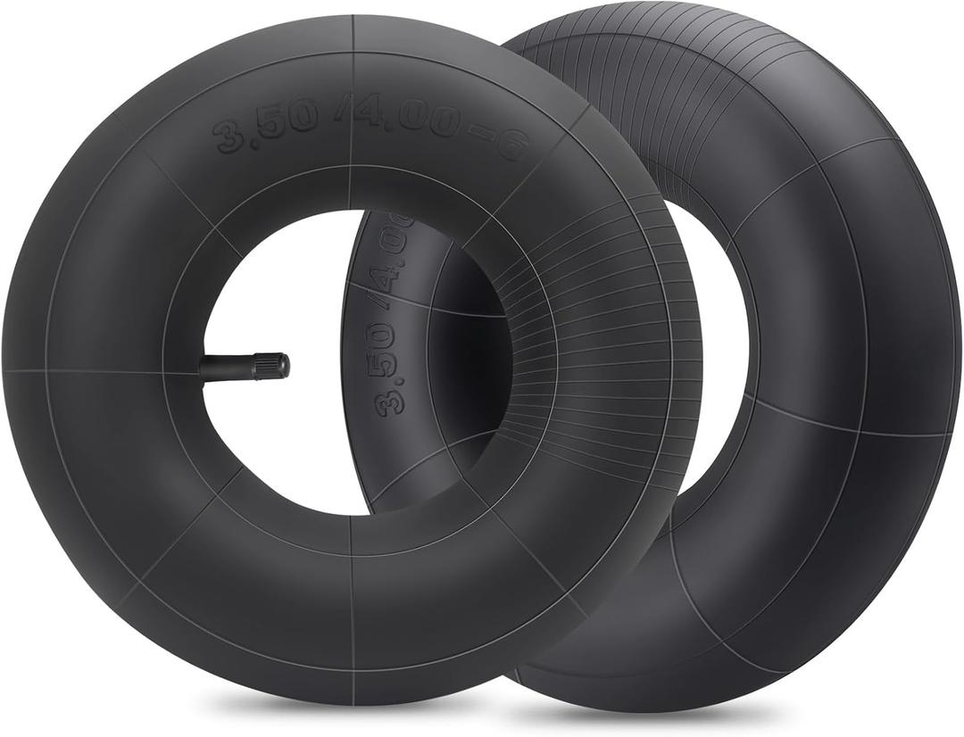 2 Pack 4.00-6" (4.10/3.50-6") Heavy Duty Replacement Inner Tube with TR-13 Straight Valve Stem for 4.10/3.50-6,13x4.00-6,13x5.00-6 Wheelbarrows,Hand Trucks,Mowers, Generator and More