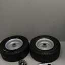 13x5.00-6 Flat Free Lawn Mower Tire and Wheel, 13 x 5 x 6 Riding Lawn Mower Tires and Wheel With 3" Centered Hub and 3/4" & 5/8" Bearings (2-Pack)