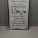 LuZhiQiang Before You Leave This Home Sign 16x24 Inch Laundry Room Wall Decor I Love You Inspirational Quote Wood Framed Rustic family Mudroom Farmhouse Dining Room Kitchen Wall Hang Art (Black)