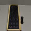 TECKNET Bluetooth Keyboard Rechargeable, 4-Device (2.4G+BT) Wireless Keyboard, Full Size Computer Keyboard with Stand, Ultra-Slim Quiet Typing, for PC/Laptop/Smart TV/Phone/Tablet, 12 Hotkeys (All Black)