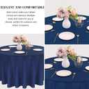 4 Pack 108 Inch Navy Blue Polyester Round Table Cloth Washable Fabric Table Covers for Wedding Dining Table Buffet Parties Banquet Decor