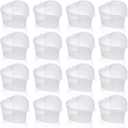 Disposable Plastic Cups with Leak-Proof Lids and Heart-Shaped Souffle, Jello, Condiment Containers - 100 Sets, 1.5 oz Each