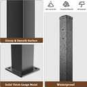 Metty Metal Deck Post,2.76 in. x 2.76 in. x 39 in Opposite Double Side Hole Universal Middle Railing Post with Screws Ending Support Post for Deck Porch Balcony Stair Railing System