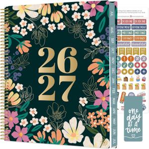 bloom daily planners 2026-2027 Planner (8.5 x 11") 13 Month Academic Organizer (July 2026 - July 2027) - Weekly & Monthly Agenda Book with Stickers & Tabs - Blooming Wildly