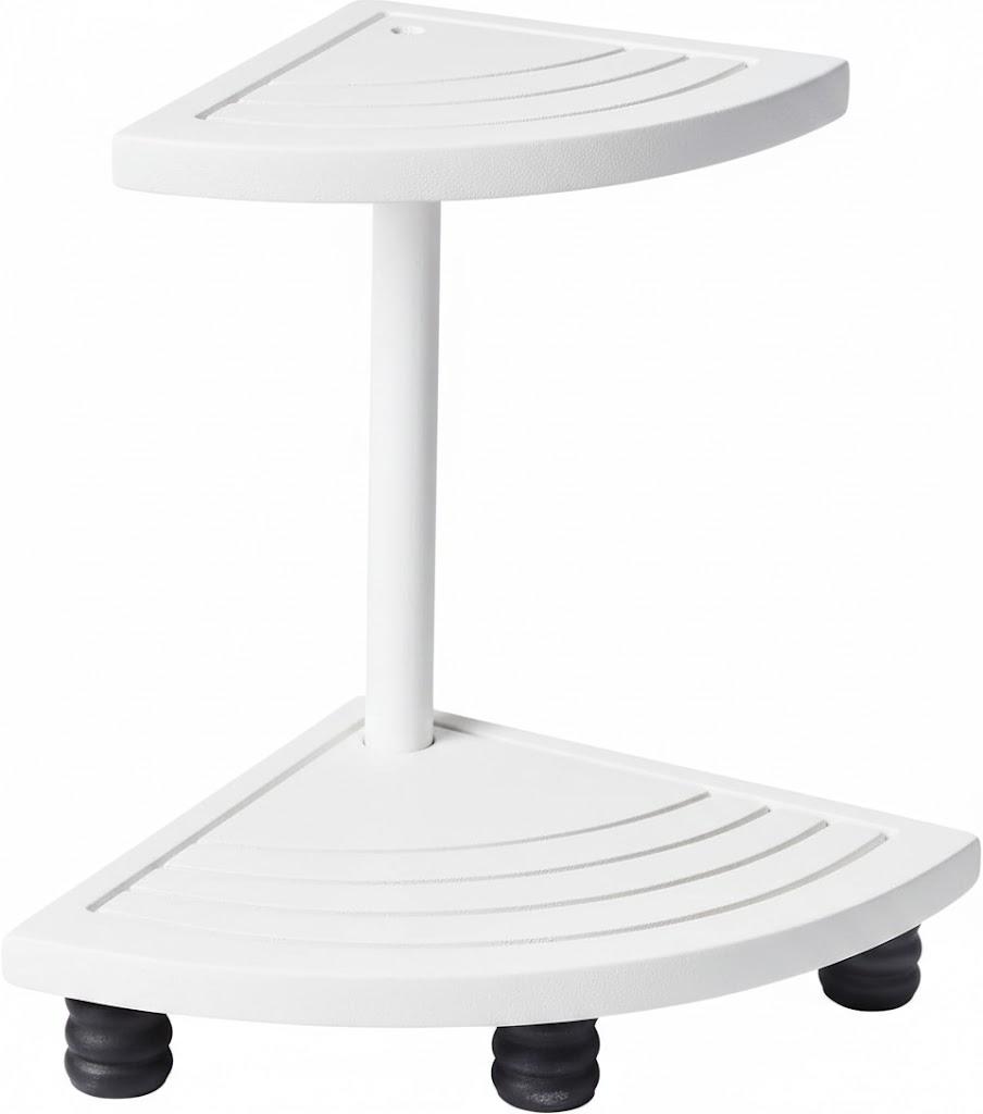 Corner Counter Wood Shelf, Stackable Countertop Bathroom Organizer Rustic Decorative Triangular Storage Pedestal Stand, 2-Tier Rustic Corner Shelf for Kitchen Bathroom Counter Decor