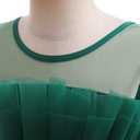 12M-6T Baby Girls Christmas Ruffle Ball Tutu Gown Wedding Party Lace Dresses (Green)