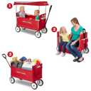 Radio Flyer 3-in-1 EZ Fold Wagon with Canopy, for Kids 1.5+, UV Shade