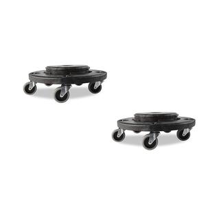 Rubbermaid Commercial Products Brute Twist on/Off Round Dolly, Black, Use with BRUTE Trash Can, Pack of 3 Rubbermaid Commercial Products Brute Twist on/Off Round Dolly, Black, Use with BRUTE Trash Can, Pack of 3
