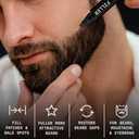 4 Pack Beard Filling Pen Kit with 4 Tips - Waterproof Beard Pencil for Men, Fill, Shape & Define with Brush - Striking Viking (Jet Black) (Jet Black (2 Pack))