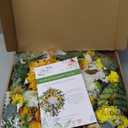 Spring Wreaths for Front Door 24 Inch Handmade Spring Summer Wreath with Artificial Sunflowers,Welcome Message Sign & Elegant Bow and White Yellow Daisy Wildflowers for Home,Porch&Gift Giving