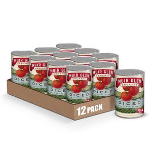 Muir Glen Organic Diced Tomatoes, 14.5 oz. (Pack of 12), 02/012/2026
