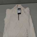 Guess Diamond Cable-Knit Half-Zip Sweater, Size M