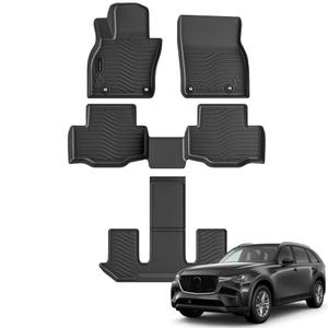 Auxko All Weather Floor Mats for Mazda CX-50 Hybrid 2025 2026 TPE Liners All Season Accessories Guard Odorless Anti-Slip Floor Liners for Mazda CX50 Hybrid