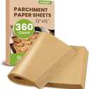CAREGY 360Pcs Unbleached Parchment Paper Sheets, 12 x 16 Inch,Precut Non-Stick Parchment Paper for Baking,Cooking, Grilling, Air Fryer and Steaming,Fit for Half Sheet Pans