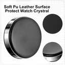 Thinp Watch Cushion, Round Watch Casing Cushion Leather Watches Protector Pad Holder Non-Slip Watches Repair Mat Watchmaking Tools for Movement Changing Battery Repair